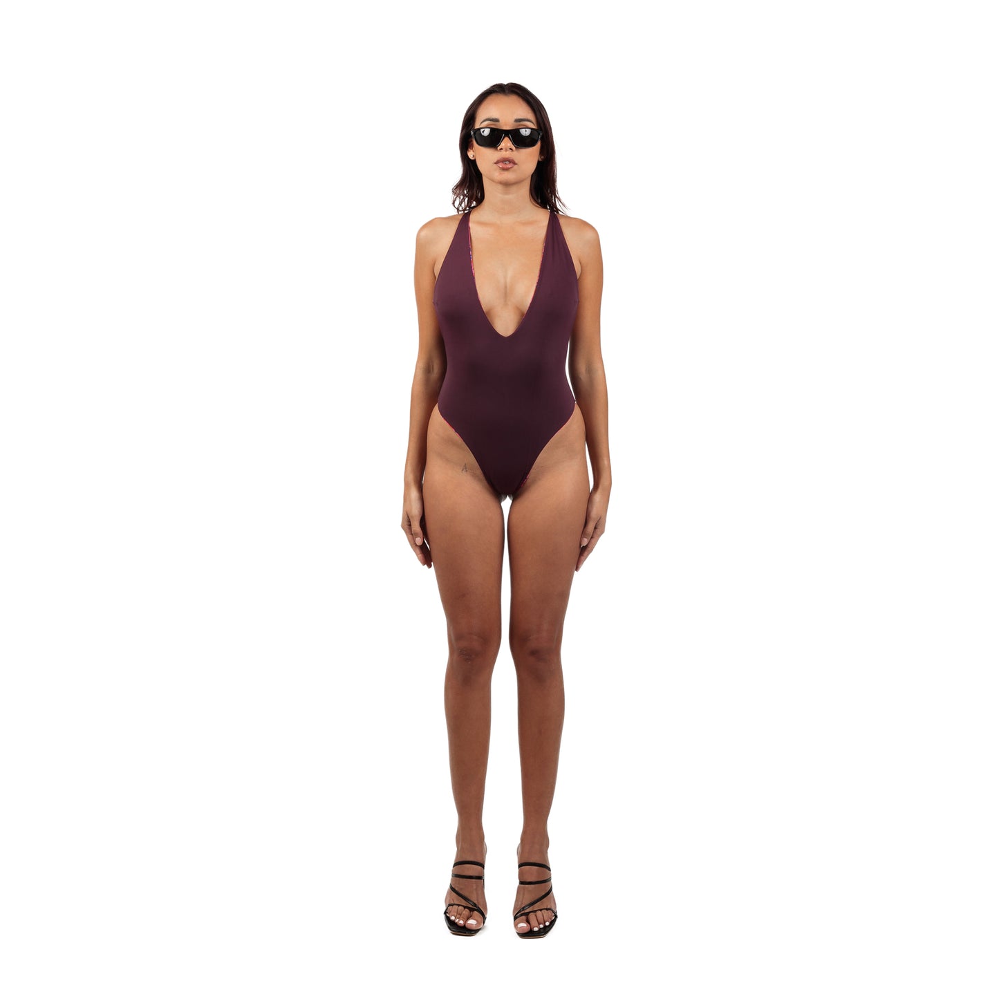 Burgundy & Purple VX Bathing Suit