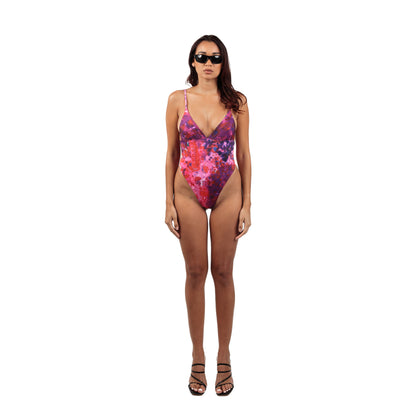 Burgundy & Purple Asia Bathing Suit