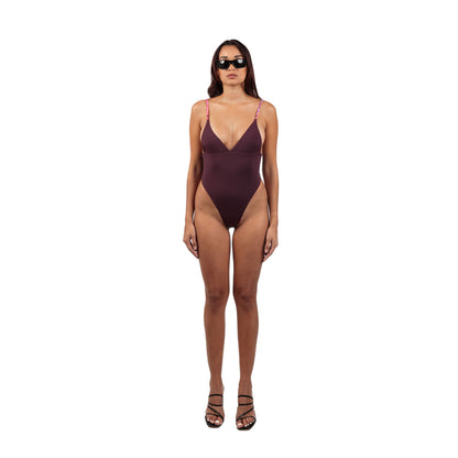 Burgundy & Purple Asia Bathing Suit